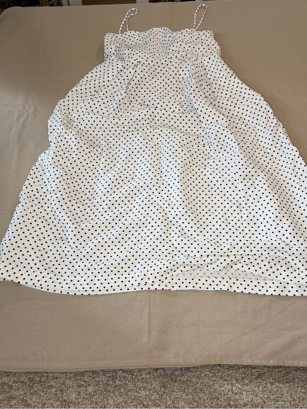 kate spade White Sundress with Black Polka Dots